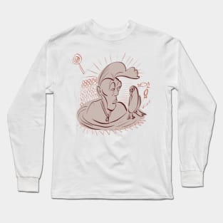 Person and pigeon Random stuff Long Sleeve T-Shirt